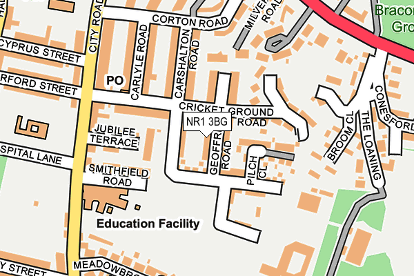 NR1 3BG map - OS OpenMap – Local (Ordnance Survey)