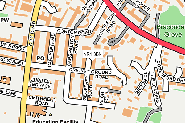NR1 3BN map - OS OpenMap – Local (Ordnance Survey)