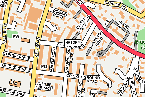 NR1 3BP map - OS OpenMap – Local (Ordnance Survey)
