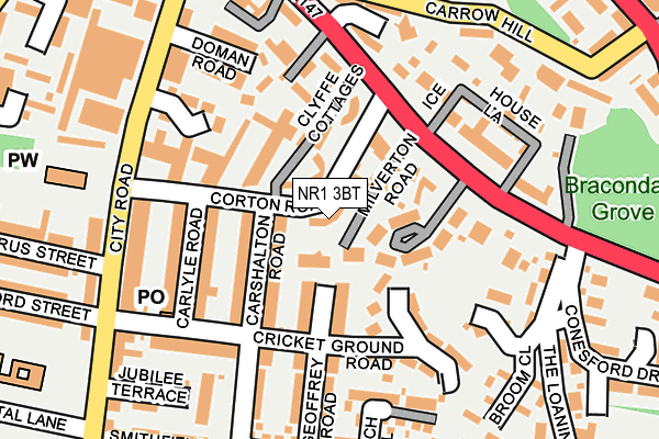 NR1 3BT map - OS OpenMap – Local (Ordnance Survey)