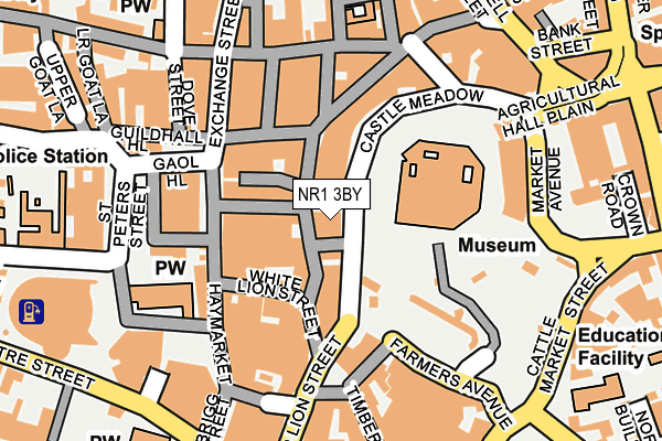 NR1 3BY map - OS OpenMap – Local (Ordnance Survey)