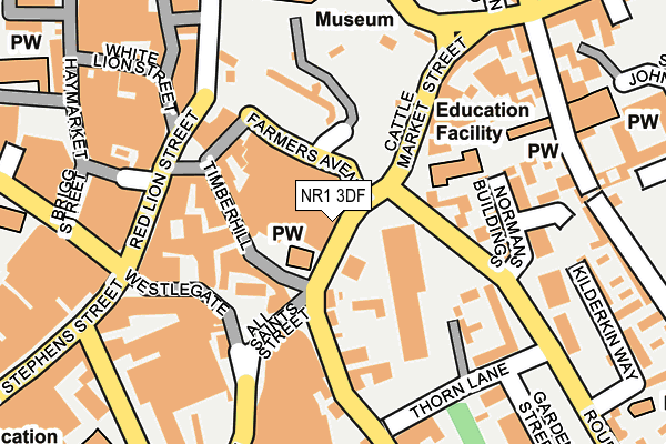 NR1 3DF map - OS OpenMap – Local (Ordnance Survey)