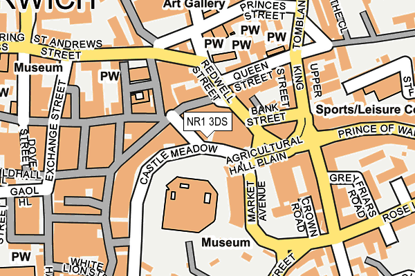 NR1 3DS map - OS OpenMap – Local (Ordnance Survey)