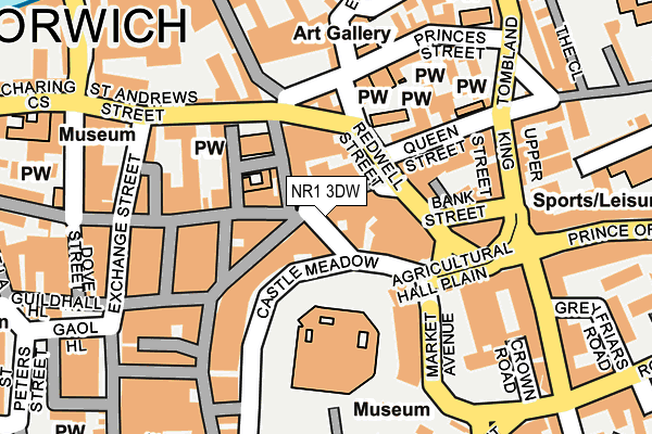 NR1 3DW map - OS OpenMap – Local (Ordnance Survey)