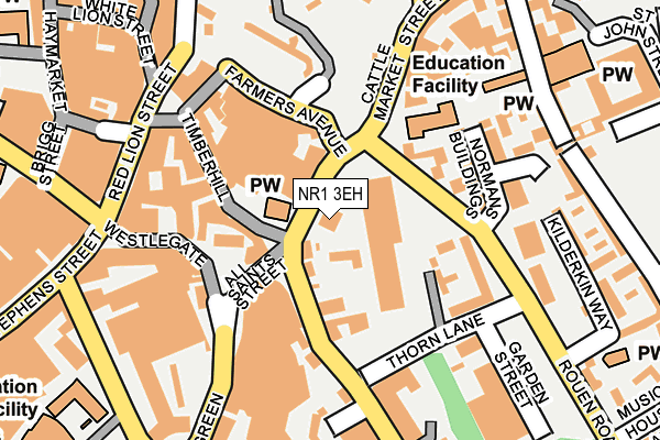 NR1 3EH map - OS OpenMap – Local (Ordnance Survey)