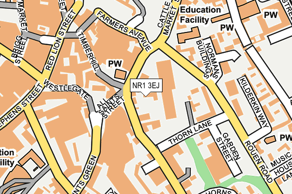 NR1 3EJ map - OS OpenMap – Local (Ordnance Survey)