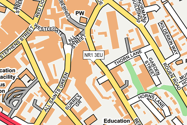 NR1 3EU map - OS OpenMap – Local (Ordnance Survey)
