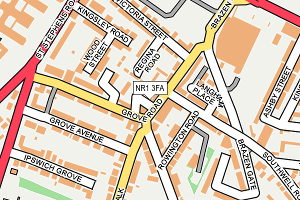 NR1 3FA map - OS OpenMap – Local (Ordnance Survey)