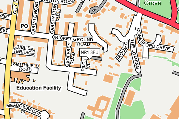 NR1 3FU map - OS OpenMap – Local (Ordnance Survey)