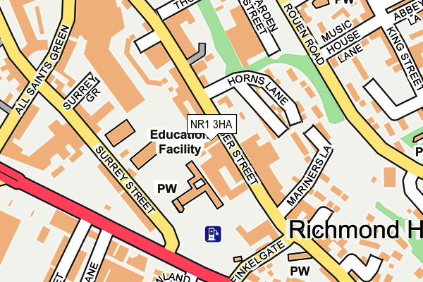 NR1 3HA map - OS OpenMap – Local (Ordnance Survey)