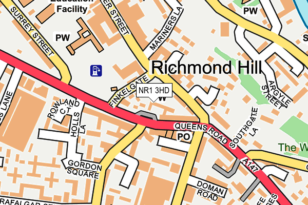 NR1 3HD map - OS OpenMap – Local (Ordnance Survey)