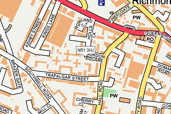 NR1 3HJ map - OS OpenMap – Local (Ordnance Survey)