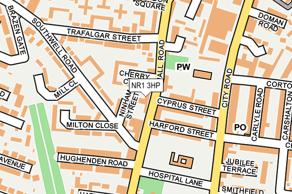 NR1 3HP map - OS OpenMap – Local (Ordnance Survey)