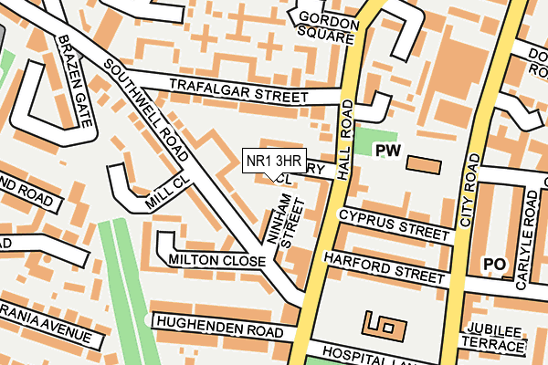 NR1 3HR map - OS OpenMap – Local (Ordnance Survey)