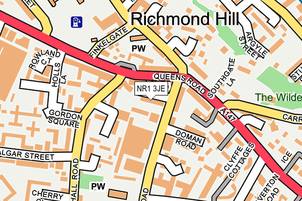 NR1 3JE map - OS OpenMap – Local (Ordnance Survey)