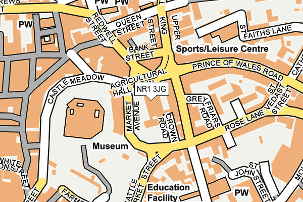 NR1 3JG map - OS OpenMap – Local (Ordnance Survey)