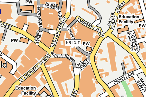 NR1 3JT map - OS OpenMap – Local (Ordnance Survey)