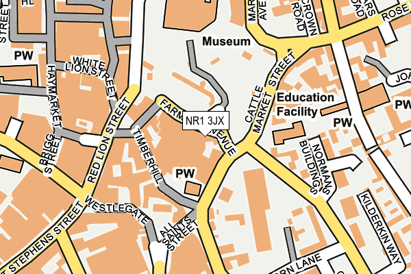NR1 3JX map - OS OpenMap – Local (Ordnance Survey)