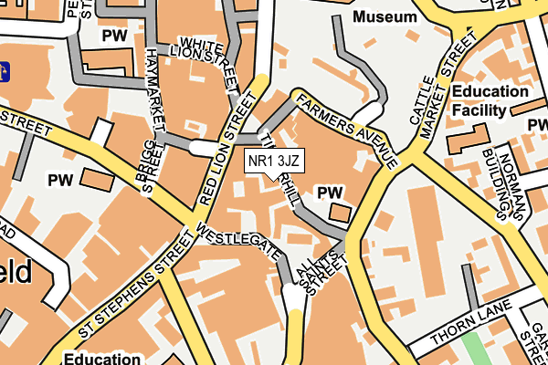 NR1 3JZ map - OS OpenMap – Local (Ordnance Survey)