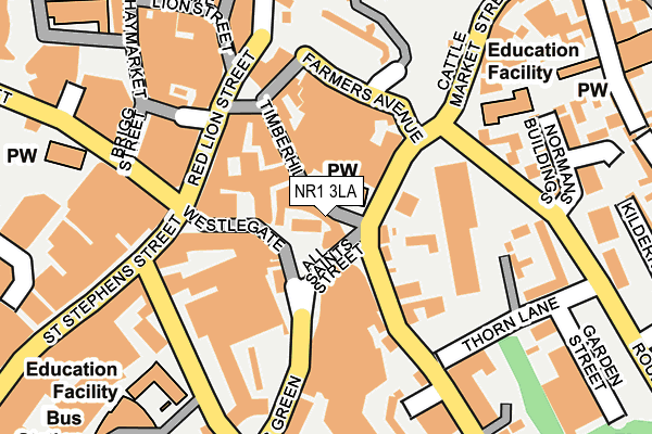 NR1 3LA map - OS OpenMap – Local (Ordnance Survey)