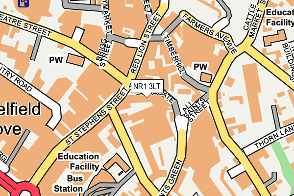 NR1 3LT map - OS OpenMap – Local (Ordnance Survey)