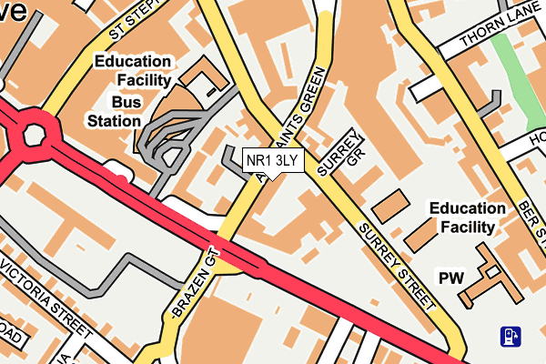 NR1 3LY map - OS OpenMap – Local (Ordnance Survey)