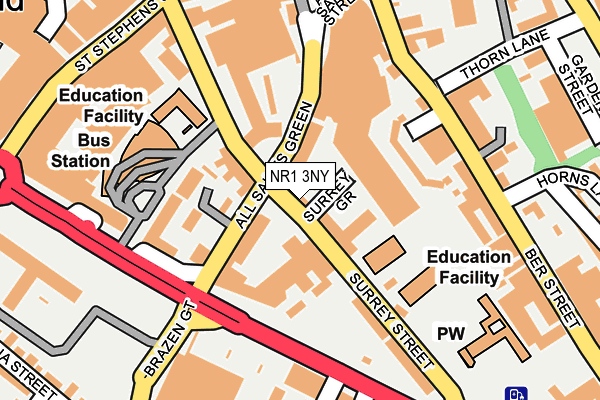 NR1 3NY map - OS OpenMap – Local (Ordnance Survey)