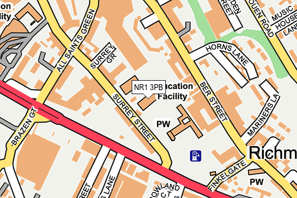 NR1 3PB map - OS OpenMap – Local (Ordnance Survey)
