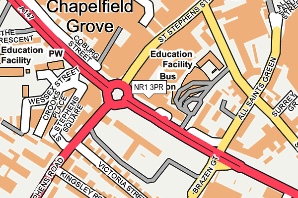 NR1 3PR map - OS OpenMap – Local (Ordnance Survey)