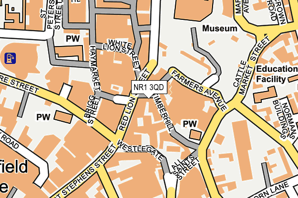 NR1 3QD map - OS OpenMap – Local (Ordnance Survey)