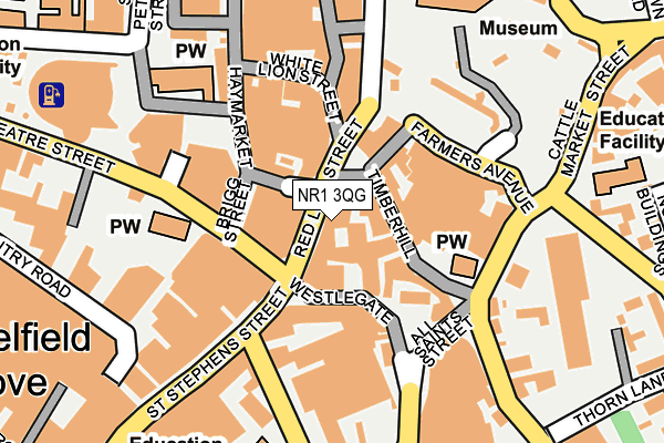 NR1 3QG map - OS OpenMap – Local (Ordnance Survey)