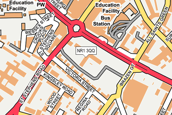 NR1 3QQ map - OS OpenMap – Local (Ordnance Survey)