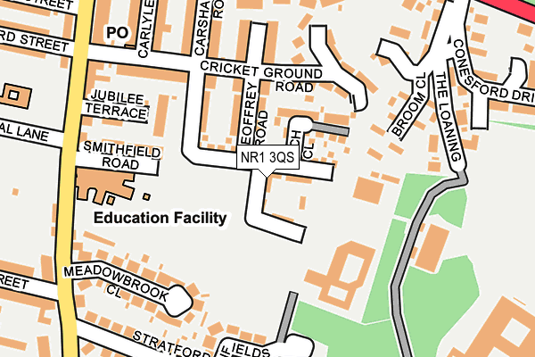 NR1 3QS map - OS OpenMap – Local (Ordnance Survey)