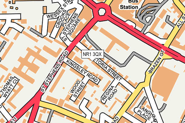 NR1 3QX map - OS OpenMap – Local (Ordnance Survey)