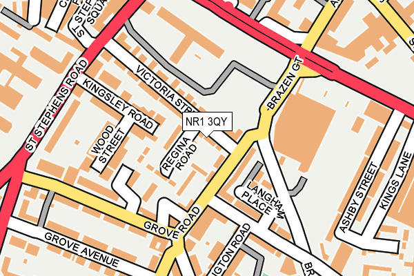 NR1 3QY map - OS OpenMap – Local (Ordnance Survey)