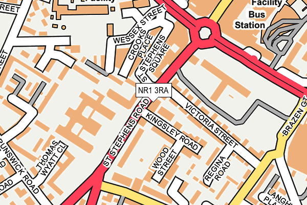 NR1 3RA map - OS OpenMap – Local (Ordnance Survey)