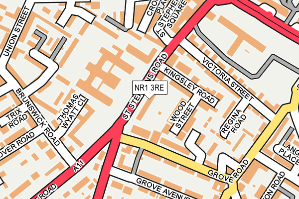 NR1 3RE map - OS OpenMap – Local (Ordnance Survey)