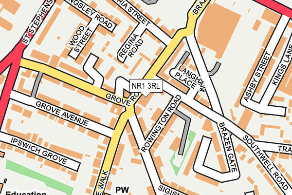 NR1 3RL map - OS OpenMap – Local (Ordnance Survey)