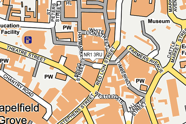 NR1 3RU map - OS OpenMap – Local (Ordnance Survey)