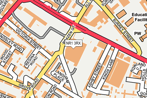 NR1 3RX map - OS OpenMap – Local (Ordnance Survey)
