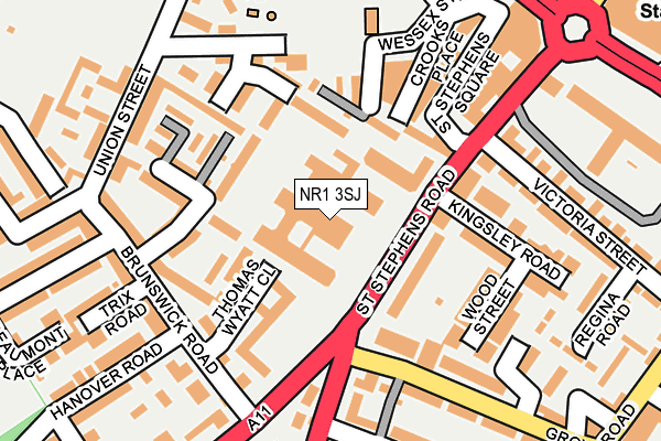 NR1 3SJ map - OS OpenMap – Local (Ordnance Survey)