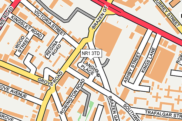 NR1 3TD map - OS OpenMap – Local (Ordnance Survey)