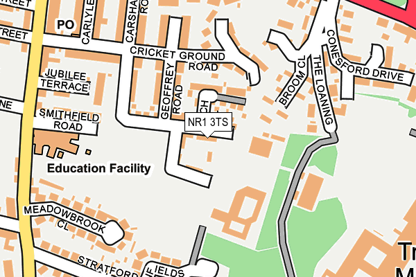 NR1 3TS map - OS OpenMap – Local (Ordnance Survey)