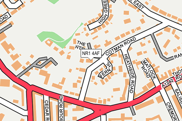 NR1 4AF map - OS OpenMap – Local (Ordnance Survey)