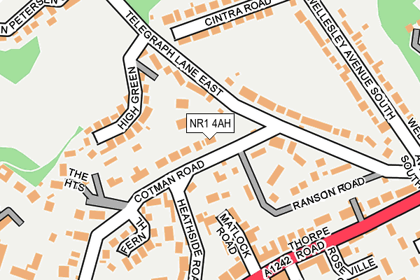 NR1 4AH map - OS OpenMap – Local (Ordnance Survey)