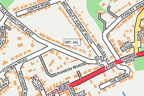 NR1 4AL map - OS OpenMap – Local (Ordnance Survey)