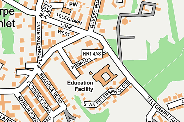 NR1 4AS map - OS OpenMap – Local (Ordnance Survey)