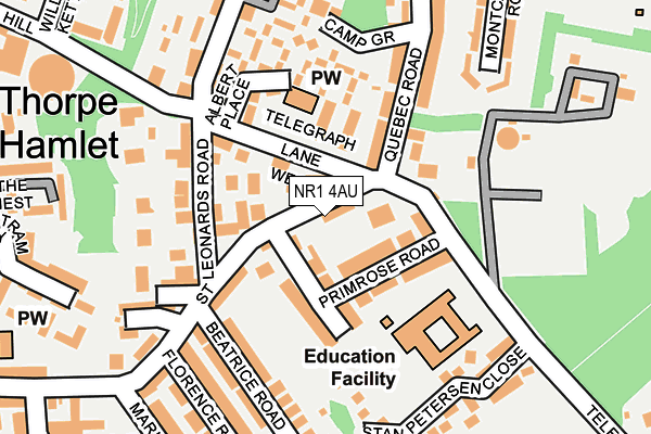 NR1 4AU map - OS OpenMap – Local (Ordnance Survey)