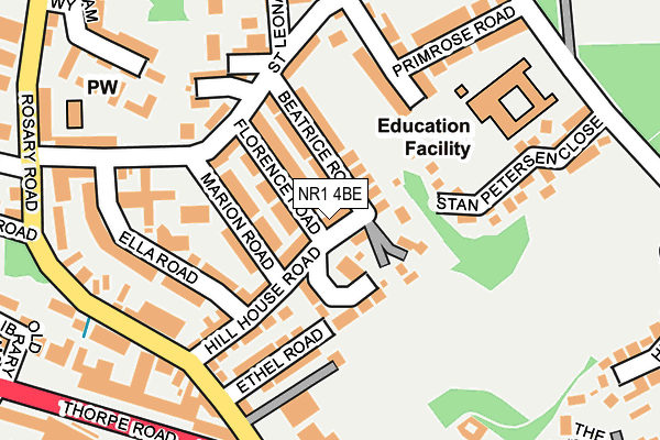 NR1 4BE map - OS OpenMap – Local (Ordnance Survey)