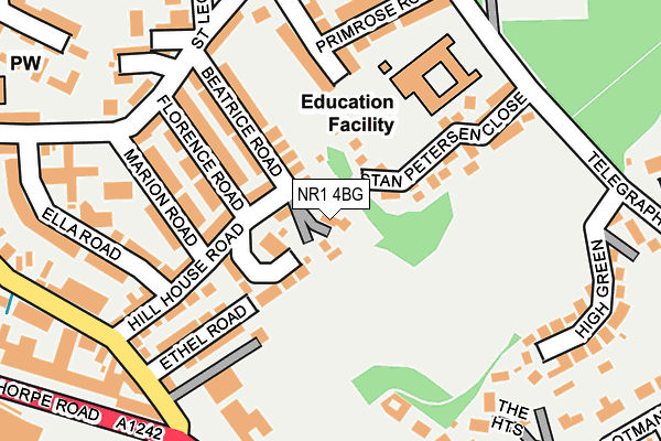 NR1 4BG map - OS OpenMap – Local (Ordnance Survey)